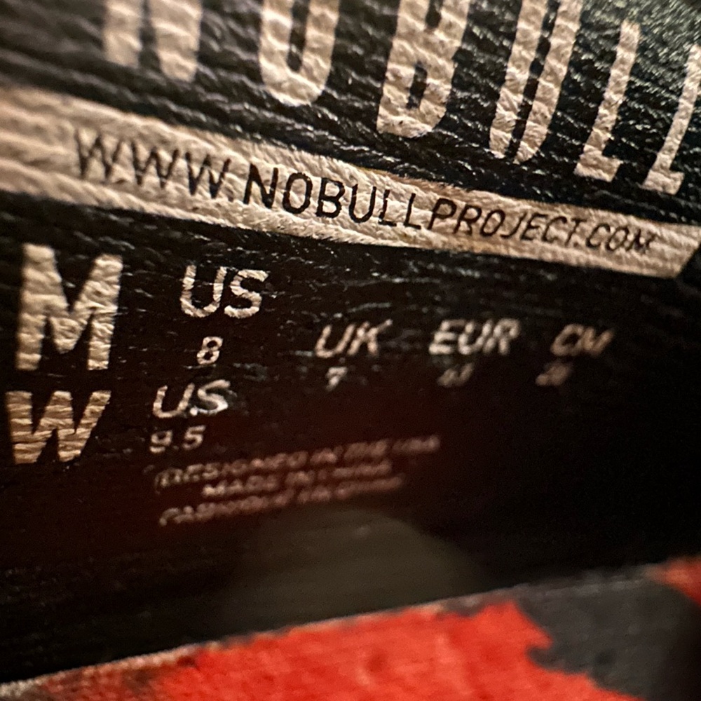 NOBULL Black Knit Trainer with Red-Orange Marbled Sole - Picture 4 of 4